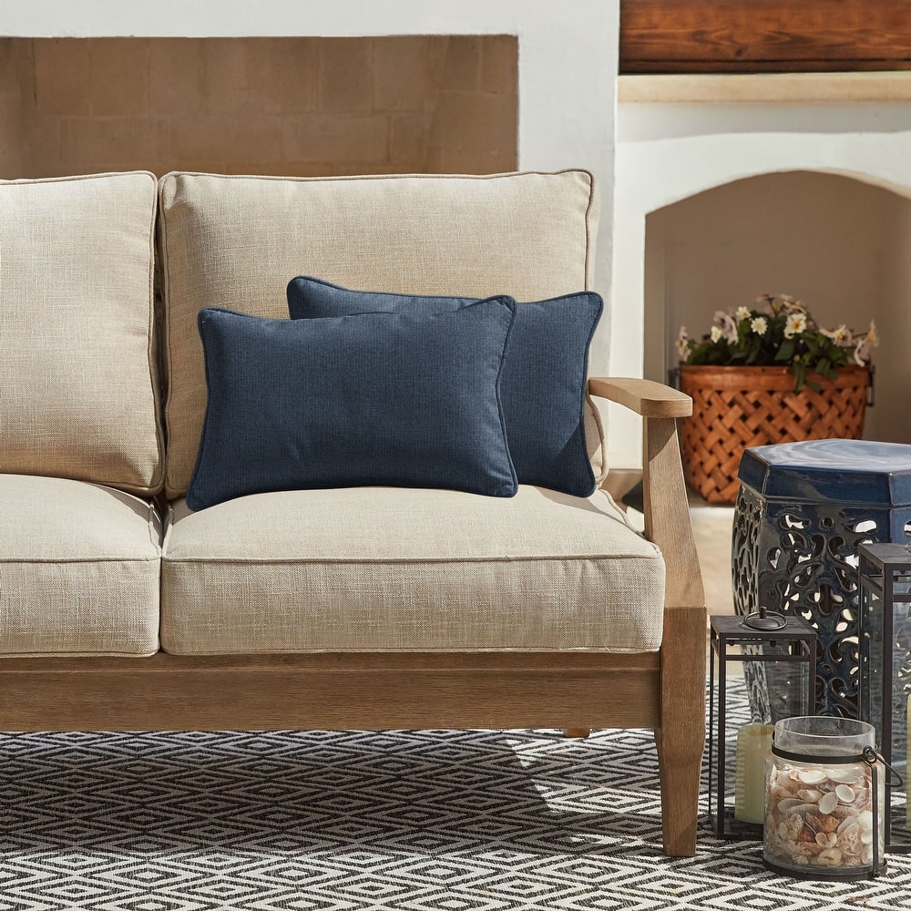 Sorra Home Sunbrella Outdoor Corded Pillow Set of 2