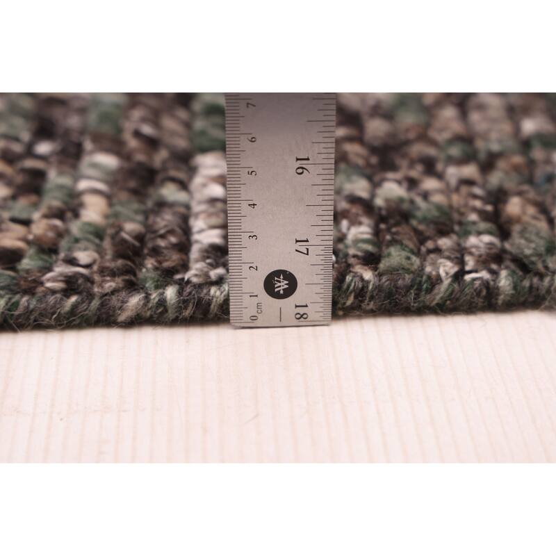 ECARPETGALLERY Hand-knotted Tangier Dark Grey Wool Rug - 5'1 x 8'0