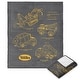 preview thumbnail 3 of 57, Hasbro Tonka Silk Touch Throw Blanket 50" x 60" - Truck Sketches