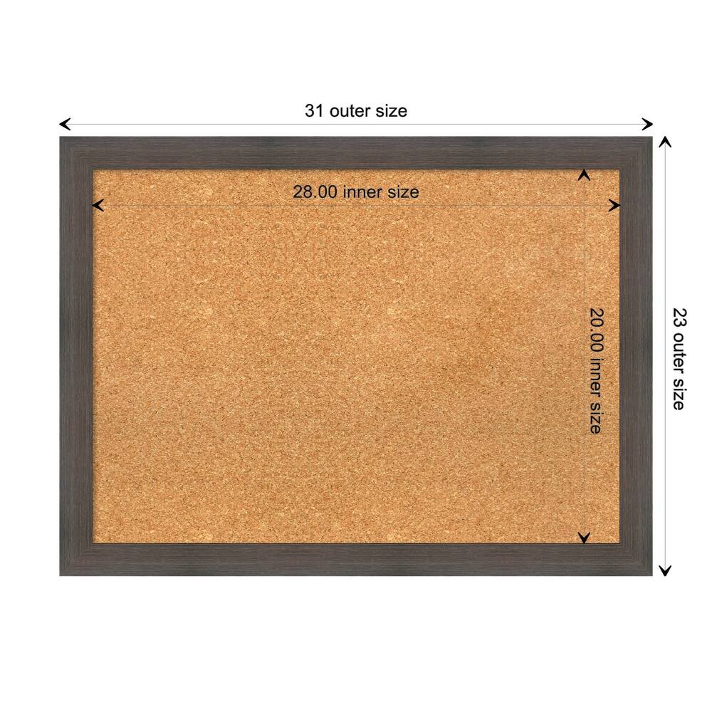 Hardwood Narrow Wood Framed Natural Corkboard Bulletin Board