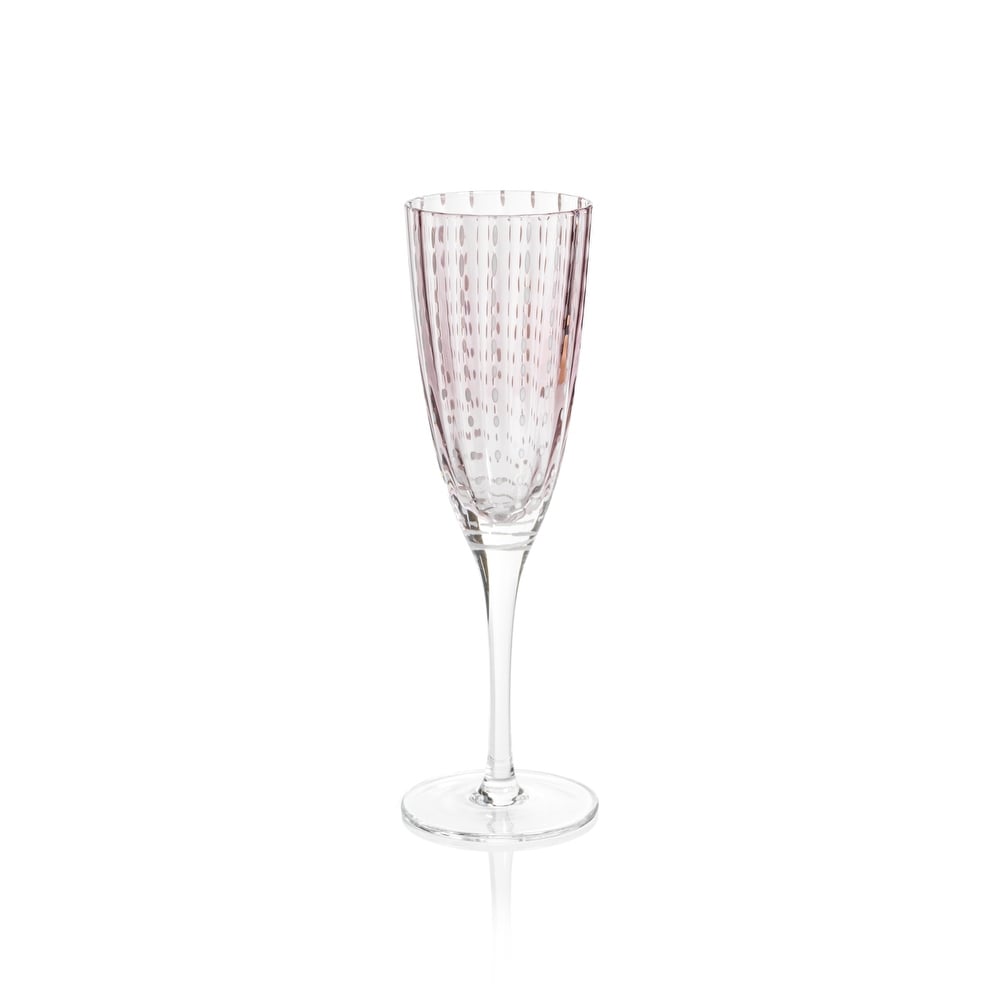 LeadingWare Oval Halo Plastic Champagne Flutes Set of 4 (4oz), Unbreakable Acrylic Mimosa Glasses, Size: One size, Blue