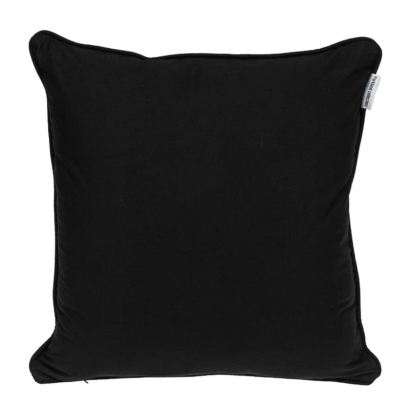 Geometric Circle Square Cotton Throw Pillow - 20" - Black and White