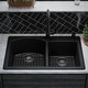 preview thumbnail 12 of 19, Karran Drop-In Quartz 33 in. 1-Hole 60/40 Double Bowl Kitchen Sink Kit