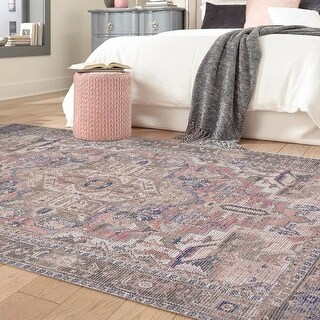 Yves Handmade Bohemian Jute Cotton Area Rug