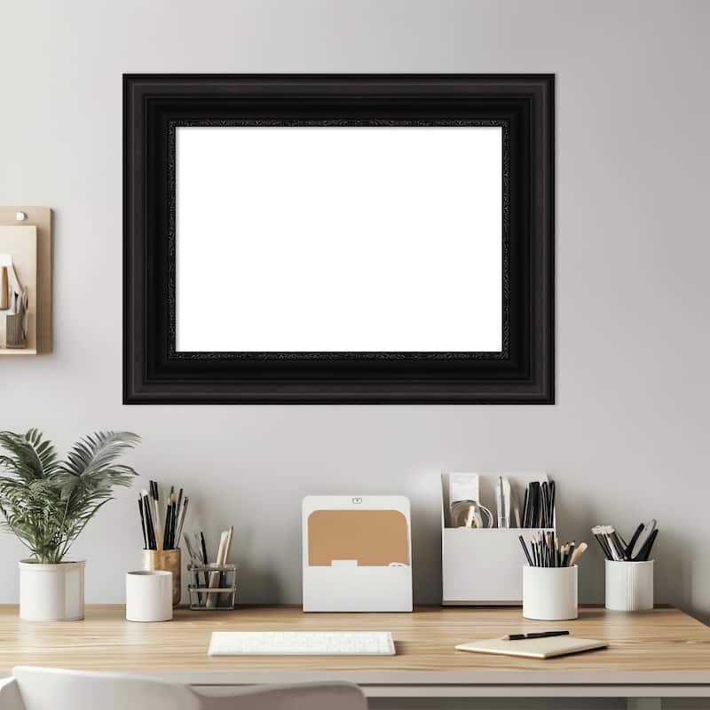 Amanti Art Parlor Black Framed Dry Erase Magnetic Board