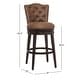 preview thumbnail 19 of 59, Gracewood Hollow Yeghishe Wood Swivel Stool Single - Chocolate Brown & Chestnut - Bar height
