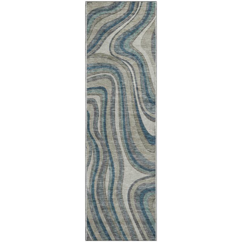 Premium Washable Super Soft Modern Waves Mayfield Rug