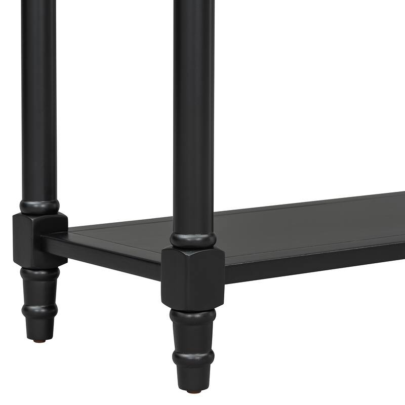 Traditional Design Console Table with Drawers and Shelf