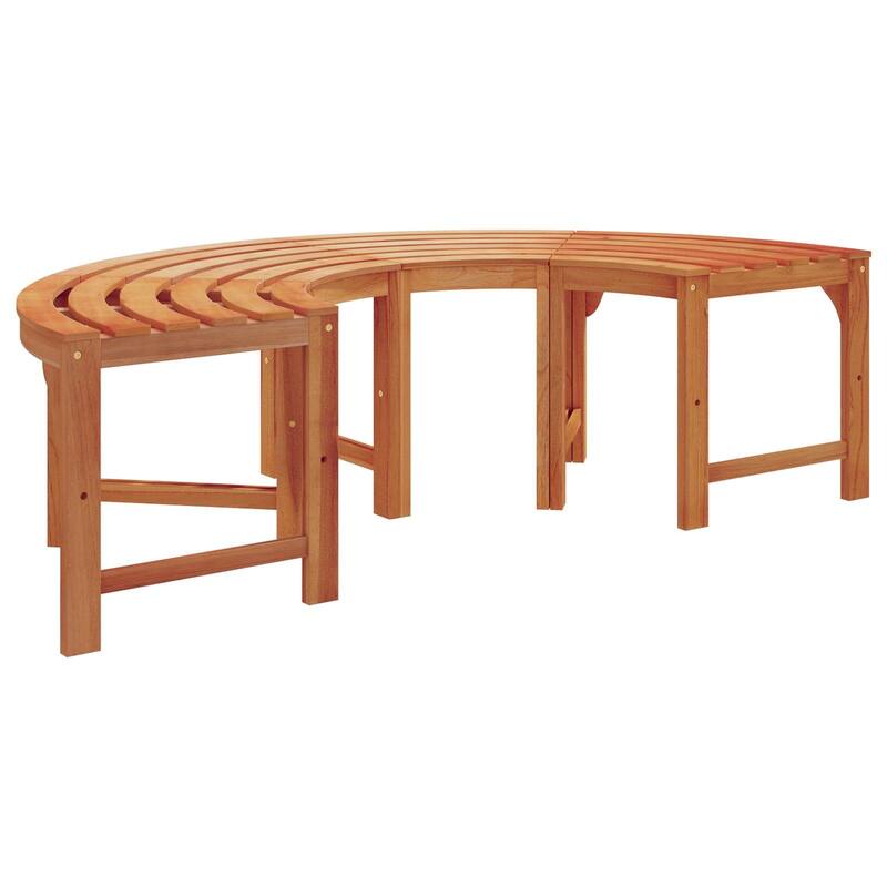 vidaXL Tree Bench Outdoor Patio Wooden Bench for Backyard Porch Park Wood