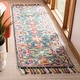 preview thumbnail 3 of 10, SAFAVIEH Handmade Aspen Josie Boho Tribal Wool Rug 2'3" x 7' Runner - Turquoise/Purple - Runner