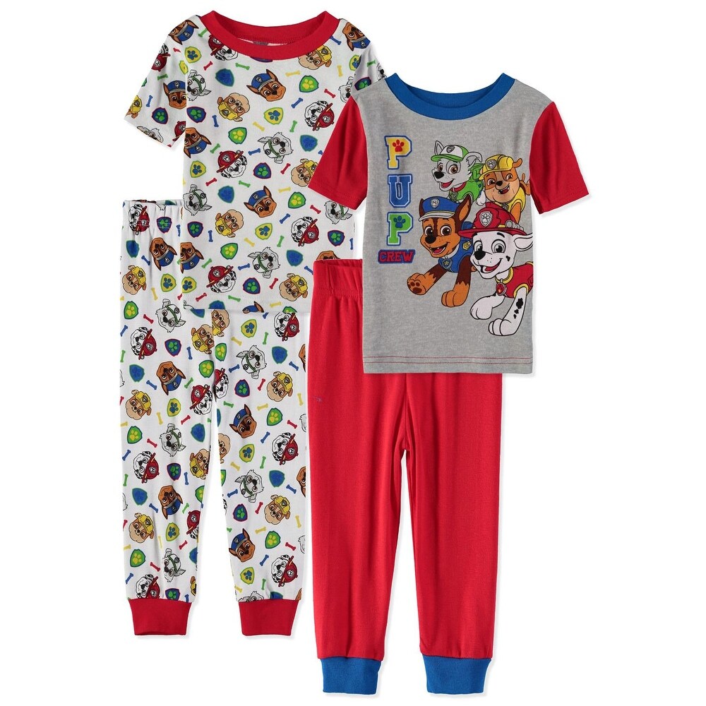 Shop Nickelodeon Boys 12 24 Months 4 Piece Pajama Set Red