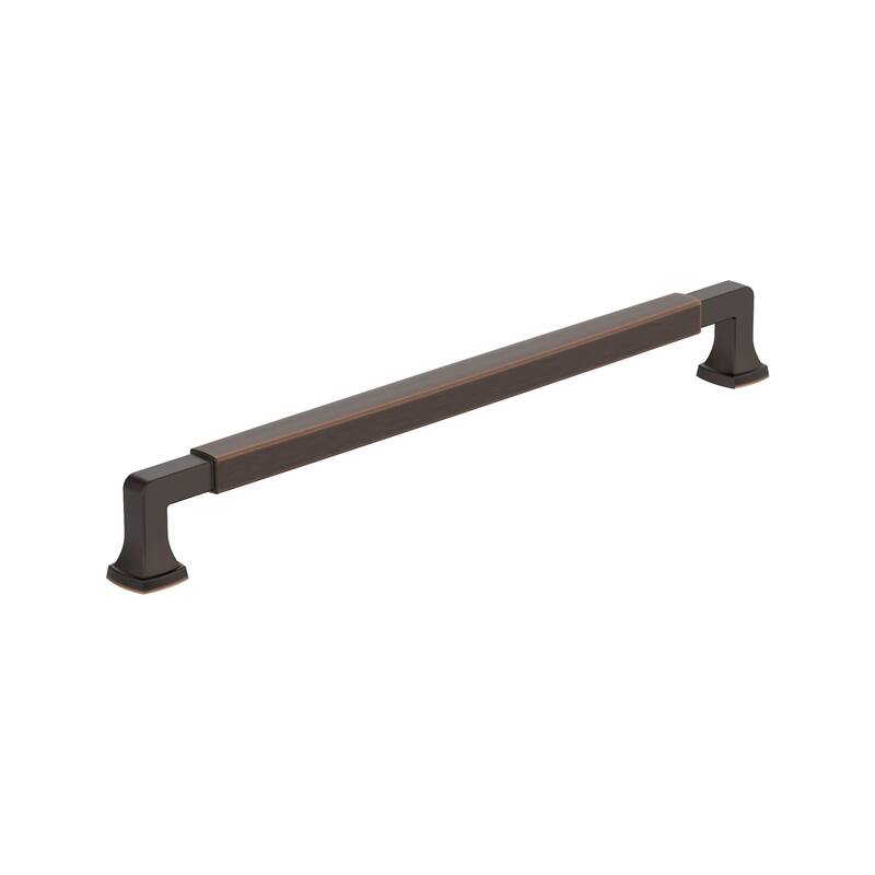 Amerock Stature Cabinet and Furniture Pull - 10-1/16 in (256 mm) Center-to-Center - Oil Rubbed Bronze