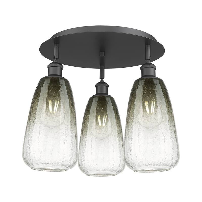 Innovations Lighting Endless Possibilities Ballston - Brookhaven Almond - 3 Light 18" Flush Mount