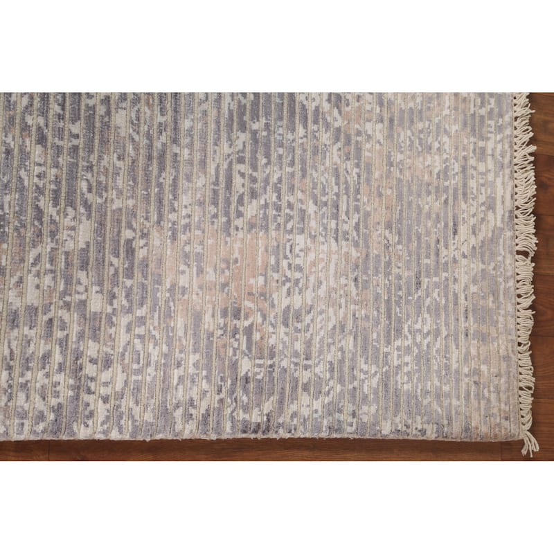 Abstract Modern Indian Accent Rug Handmade Wool Carpet - 2'11"x 5'1"