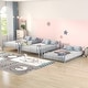 preview thumbnail 3 of 7, Gray Industrial Charm Full Metal Triple Bed with Built-in Ladder
