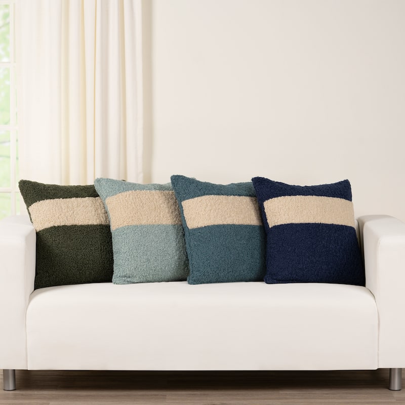 Tiffany Stripe Boucle Textured Throw Pillow