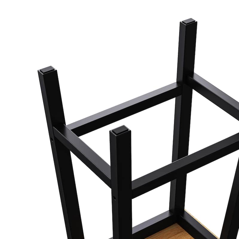 3-Piece Kitchen Island Set with 2 Stools & Drop Leaf, Rolling Kitchen Cart with Power Outlet & 3 Drawers