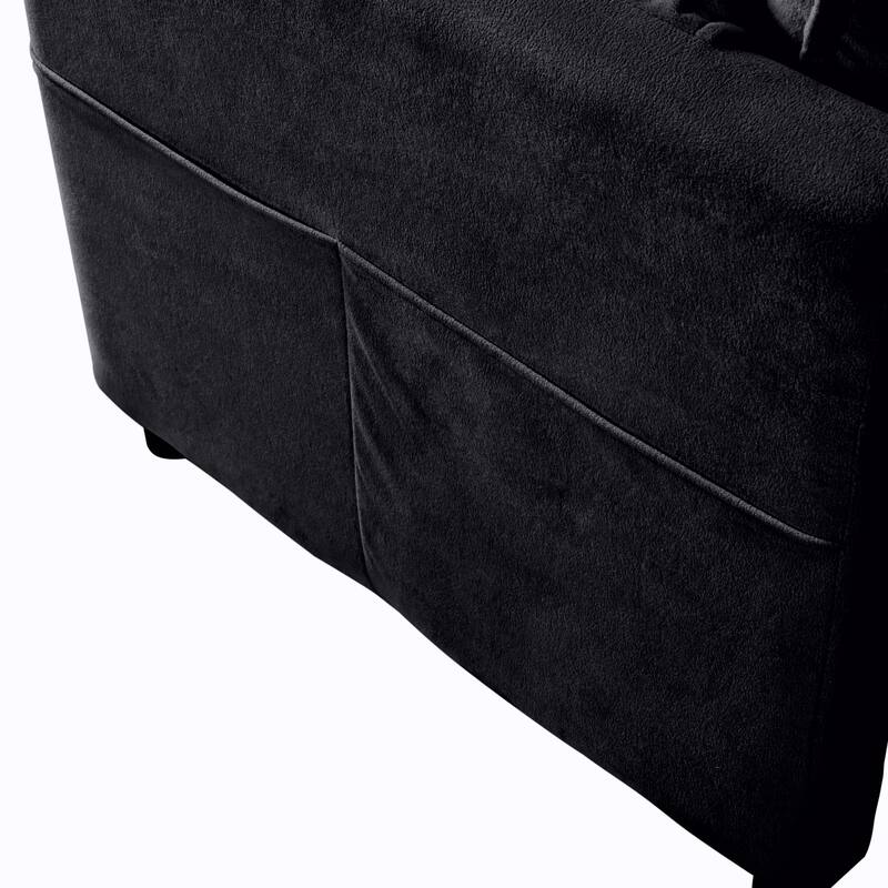 Modern Chenille Comfy Cloud Couches Set, Deep Seat Loveseat Sofas Set of 2 with Thickened Seat Cushions and Side Pockets