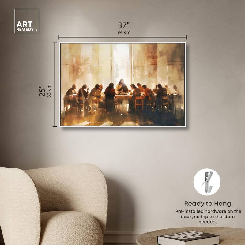 Supper in His Light Canvas by Art Remedy