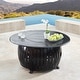 preview thumbnail 2 of 8, Aluminum 44in Fire Table Set with Four Swivel Rockers & Accessories