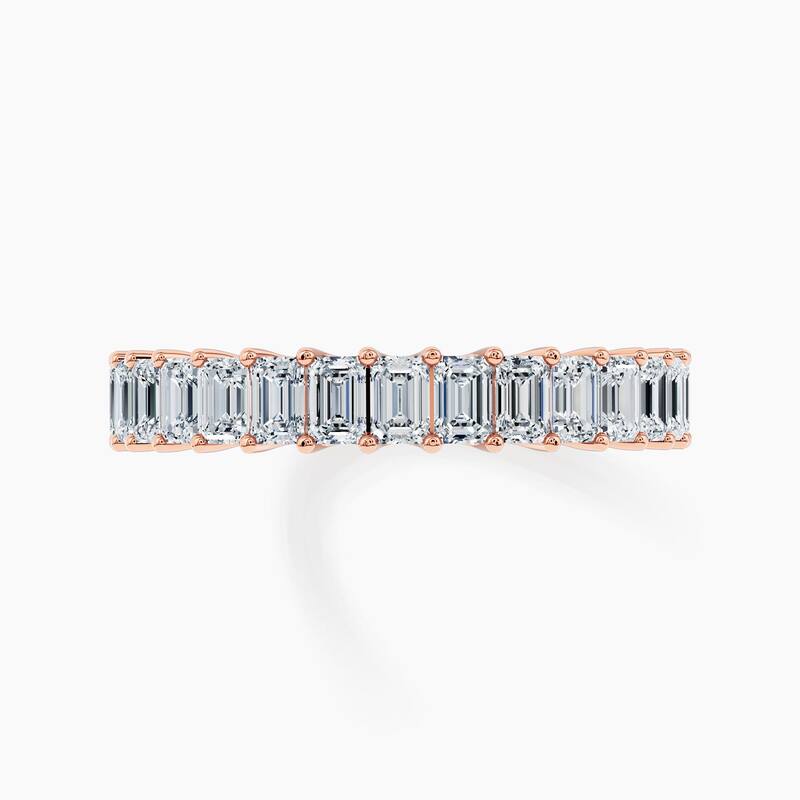 Auriya 14k Gold Emerald North-South Lab Grown Diamond Half Eternity Band 1.50 - 6.00 ct. tw. (F-G, VS)