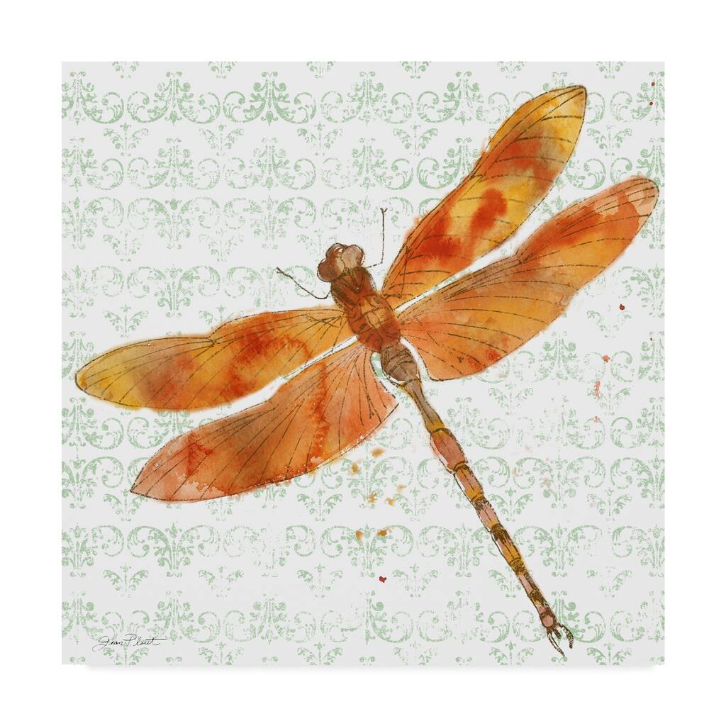 Jean Plout 'Dragonfly Bliss 4' Canvas Art