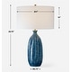 preview thumbnail 7 of 5, Uttermost Bixby Blue Table Lamp - 28.75" H X 17" W X 17" D