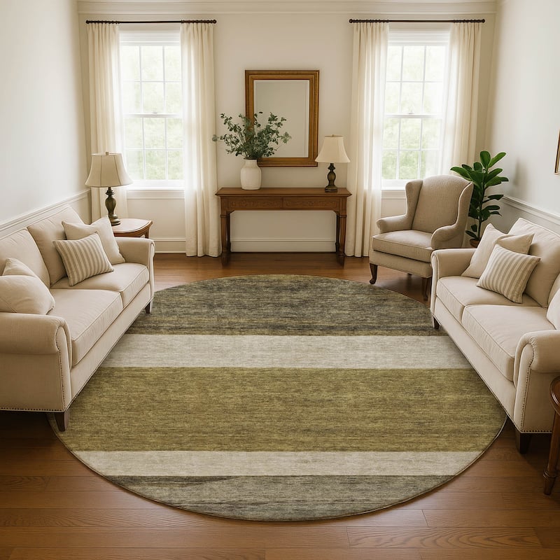Premium Washable Super Soft Ombre Gabbeh Mayfield Rug - Coffee - 8' x 8'