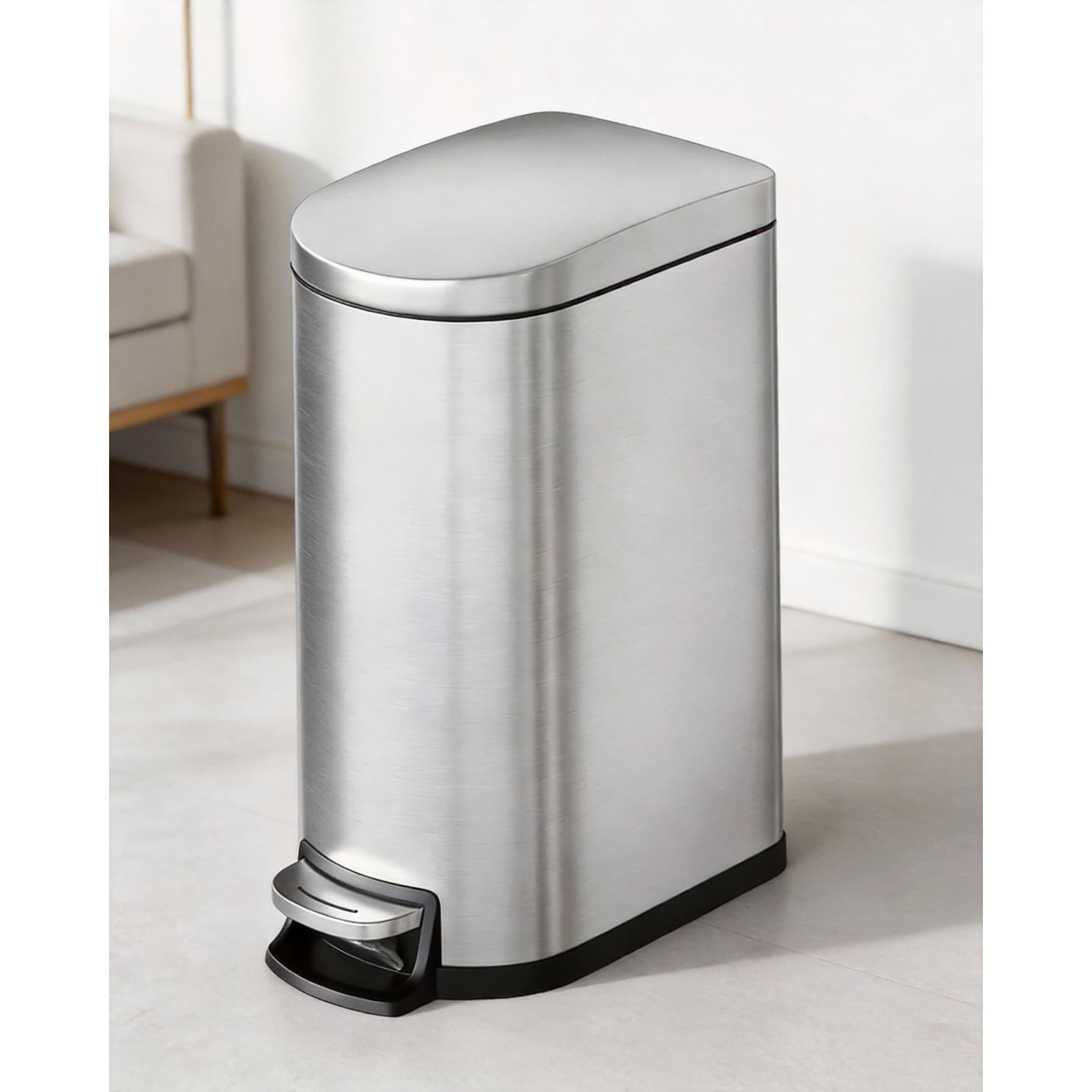 2.6 Gallon/10 Liter Slim Trash Can, with Removable Inner Bucket