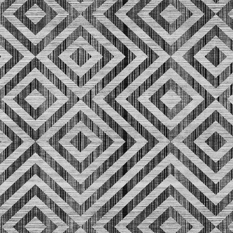 HomeRoots Geometric Transitional Rectangle Outdoor Rug