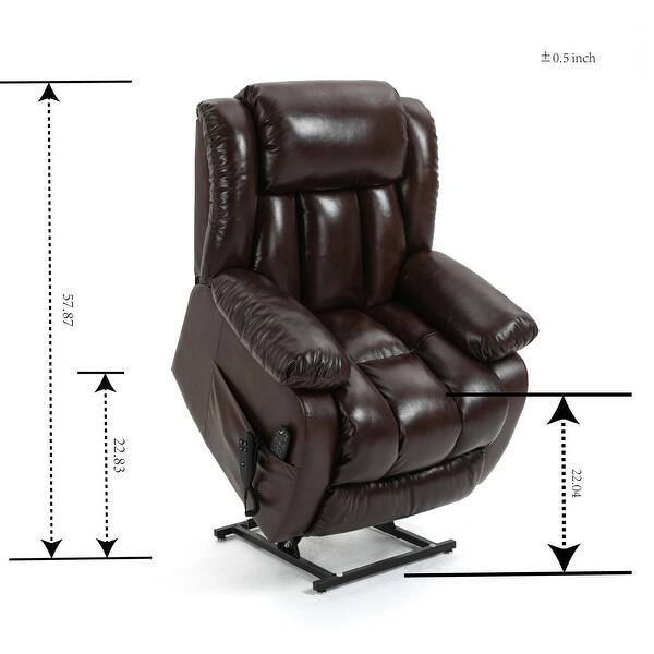 Power Lift Recliner Chair w/8Point Vibration Massage & Lumbar Heating