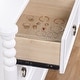 preview thumbnail 14 of 25, Roundhill Furniture Avellune 4-Piece Bedroom Set: Poster Bed with Dresser, Mirror, Chest, and 2 Nightstands, White Finish