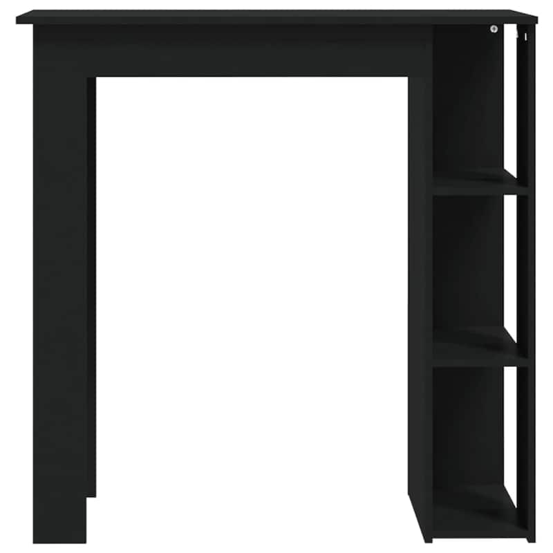 vidaXL Bar Table Kitchen Pub Table Bistro Table with Shelf Engineered Wood - 40.2" x 19.7" x 40.7"