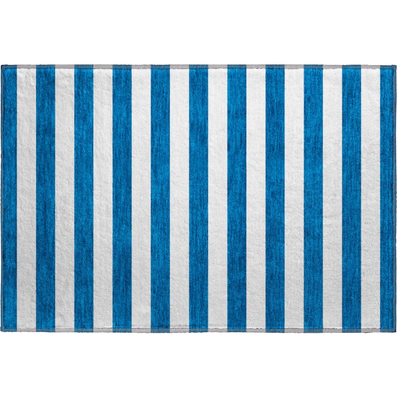Premium Washable Super Soft Cabana Stripe Mayfield Rug