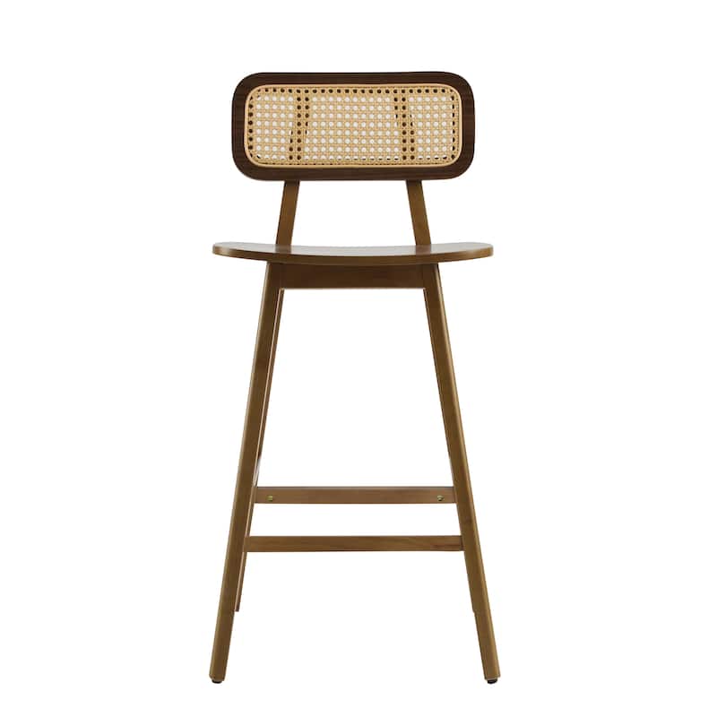Wood Barstool Side Chair Set of 2