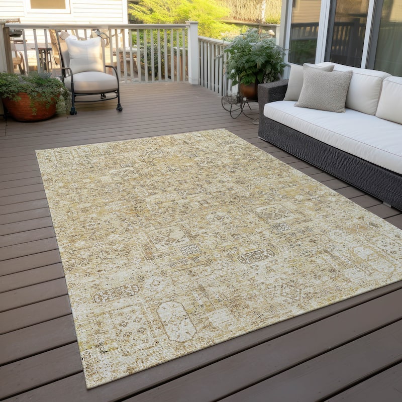 Machine Washable Indoor/ Outdoor Chantille Traditional Vintage Rug