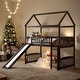 preview thumbnail 32 of 43, Contemporary Design Twin Loft House Bed with Slide, Ladder and Safety Guaranteed, Sturdy Construction & Unique Design