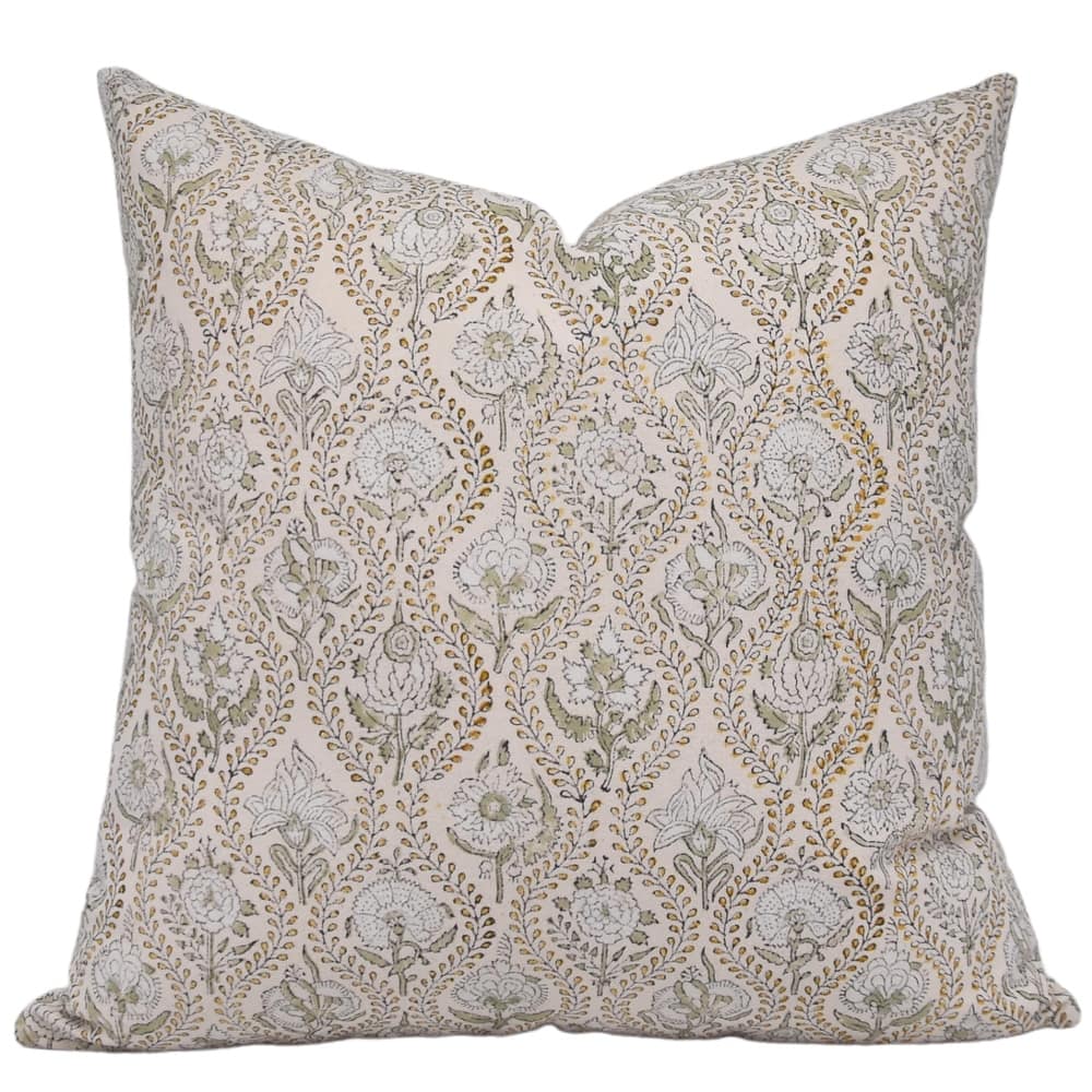 Fabdivine Cotton Farmhouse or Fall Décor Hand Block Cushioncase Gift