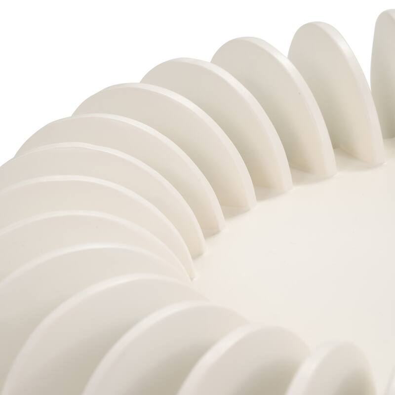 Round Decorative Tray for Home Decor - Tan, 17" - 17.0"