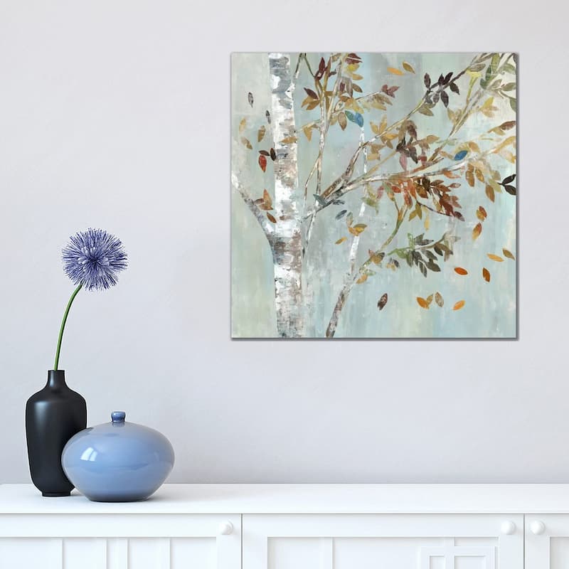 iCanvas "Birch With Leaves I" by Allison Pearce Canvas Print - 18x18x1.5