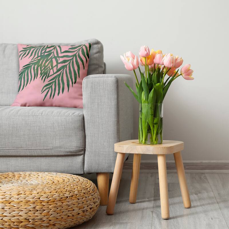 Blowing Palm Fronds Decorative Throw Pillow