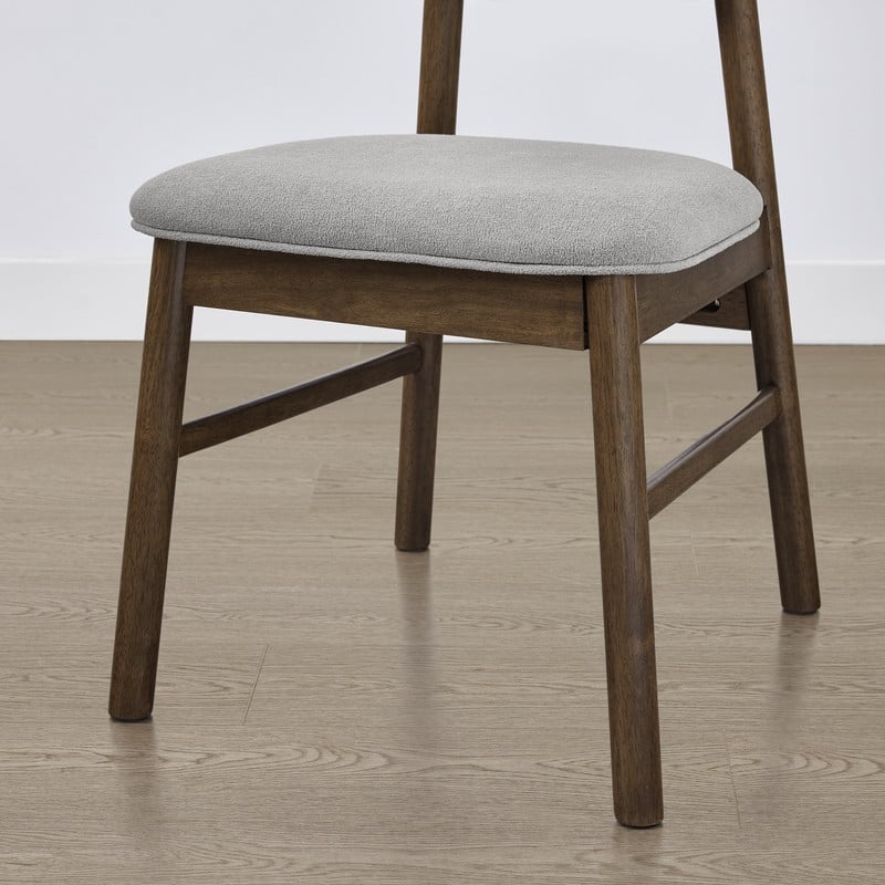 Spruce & Spring Modern Chenille Upholstered Dining Chair with Solid Wood Frame