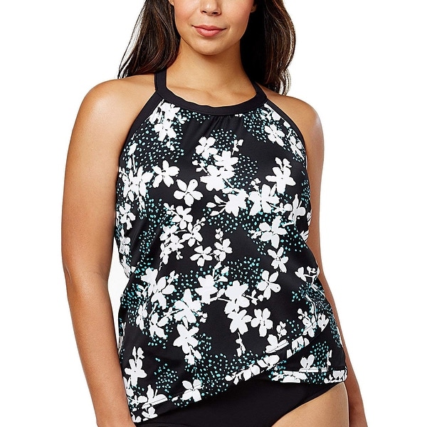 high neck underwire tankini