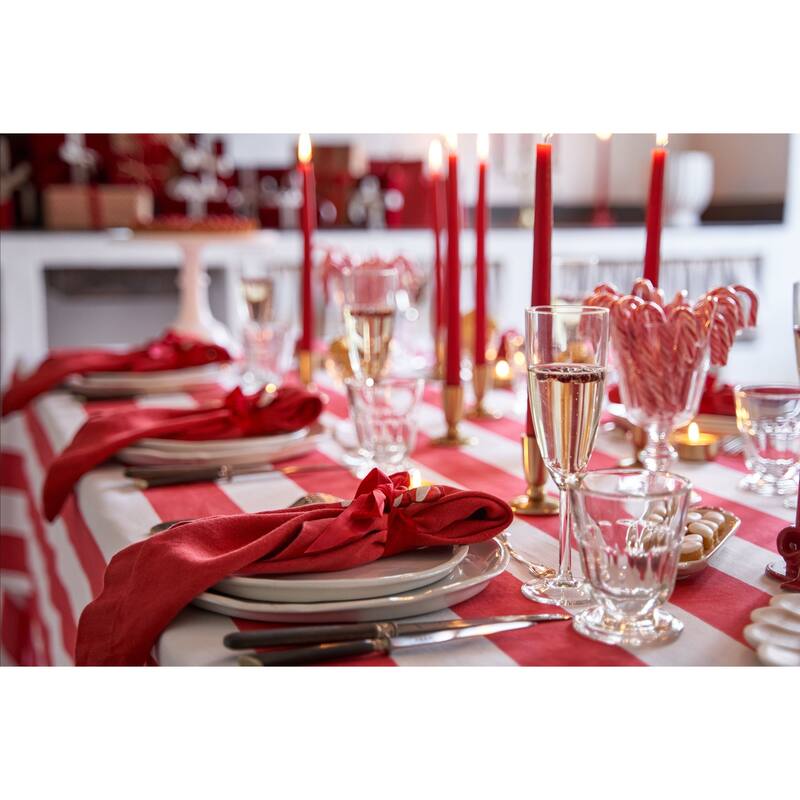 Couleur Nature St. Tropez Tablecloth - Blue Stripes - 59" x 59"