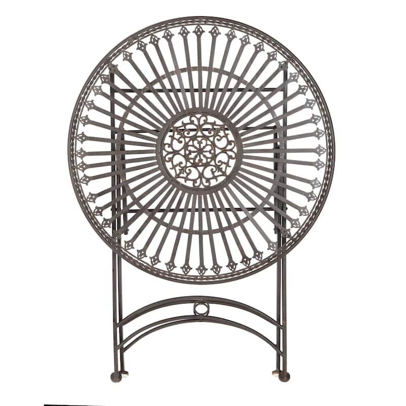 SAFAVIEH Outdoor Saige Victorian Iron 3-Piece Bistro Set - 28Wx28Dx38H