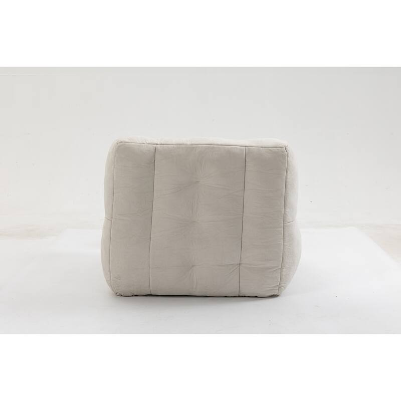Fluffy bean bag chair, for adults and children, super soft lazy sofa chair with memory foam and ottoman,for living room