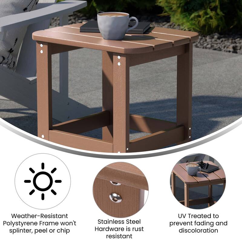 All-Weather Poly Resin Adirondack Side Table - Patio Table