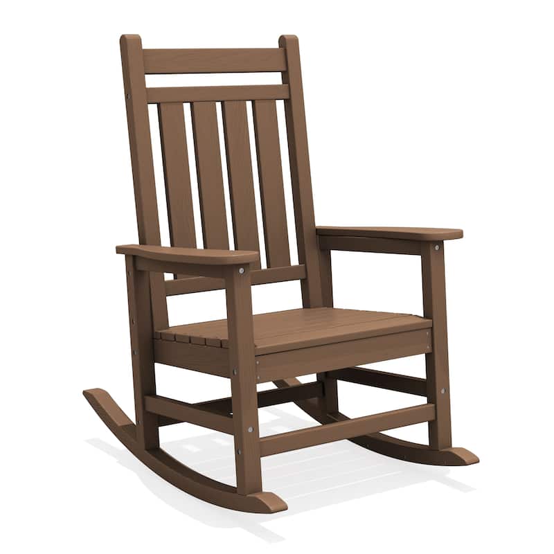 Modern High-Back Rocking Adirondack Chair All Weather