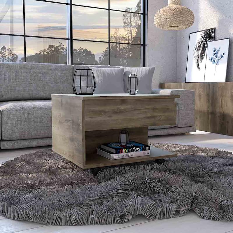 Living Room Storage Table With Pulley