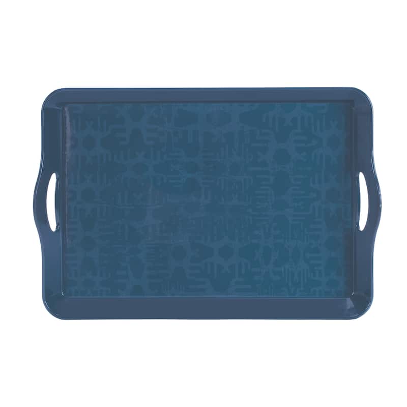 Abstract Geometric Print Tray 17"L